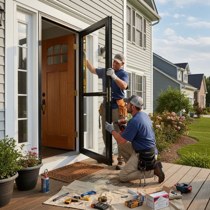 Storm Door Installation detail